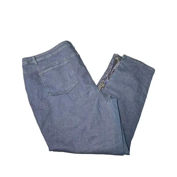 Venus NEW TAGS Embellished Mid Rise Skinny Jeans Size 24 Womens Plus - Picture 4 of 12